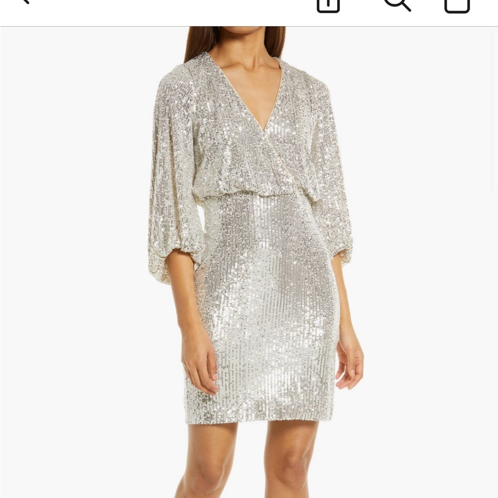 Elegant Silver Sequin Dress. Eliza J from Nordstrom. Like new only worn once